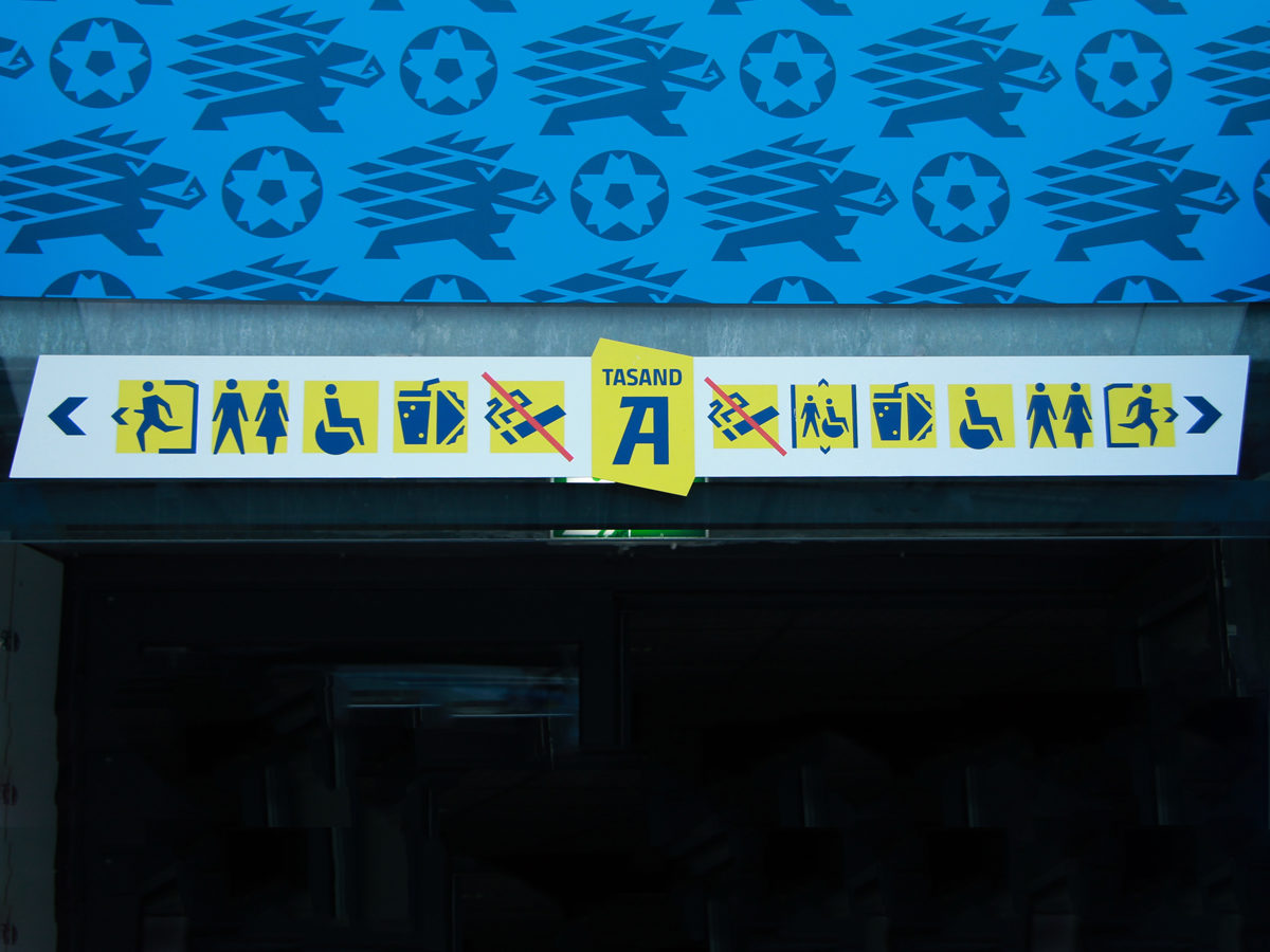 This project involved new infographics for Estonia's biggest football field A.Le Coq Arena.