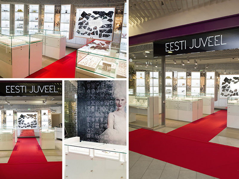 Eesti Juveel shop design project involved a visual look to create an ordered brand image.