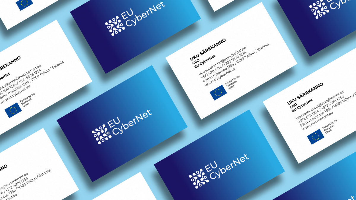 This project involved a new visual identity for EU Cybernet.