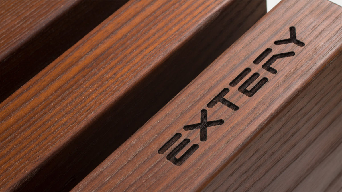 The project involved a brand new name and concept for Extery who offers different outdoor furniture elements.