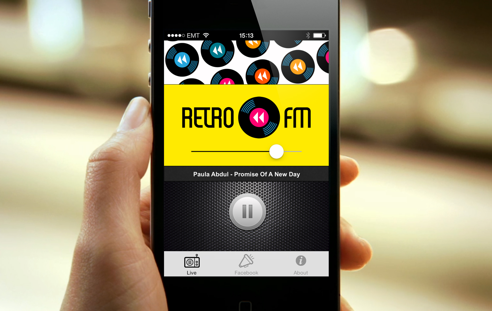 Retro FM rebranding project involved a new visual identity for a more-than-ten-year-old-hit radio station to grow their audience.