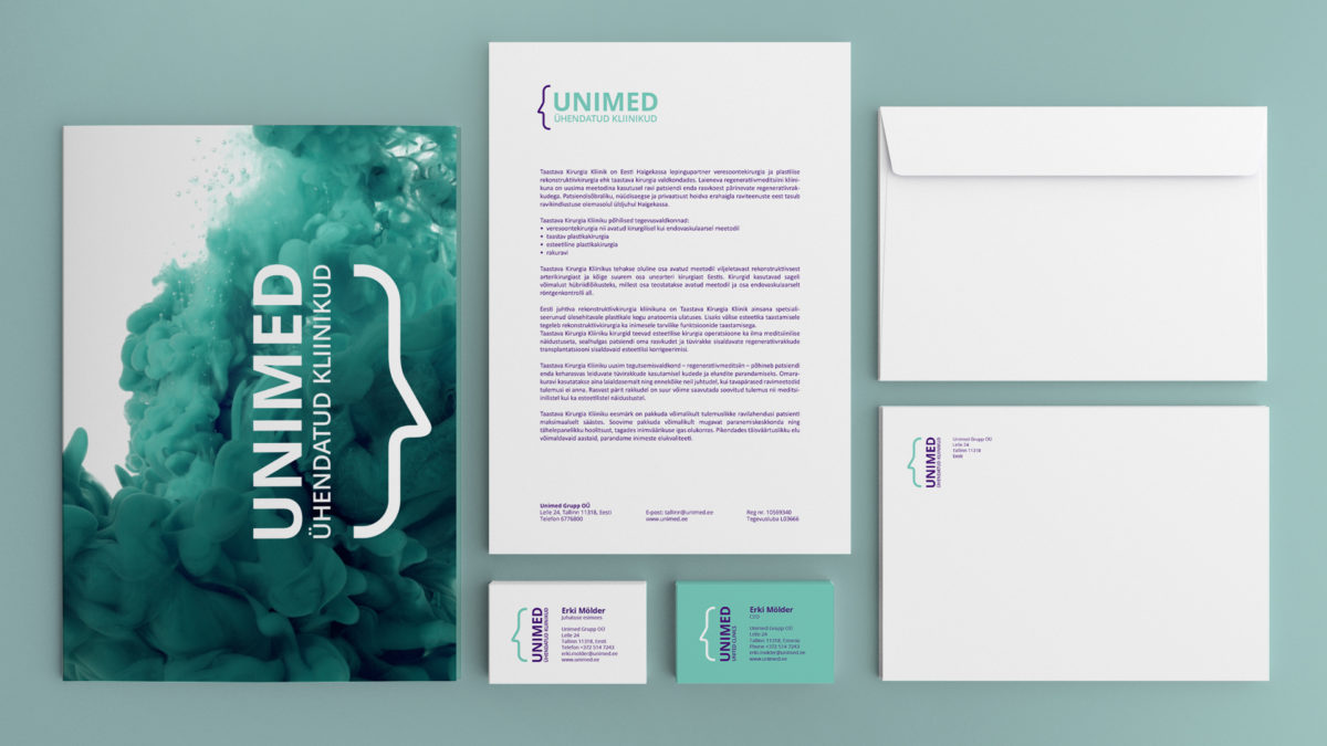 This project involved a new name and visual identity for the biggest group of dental clinics in Estonia.